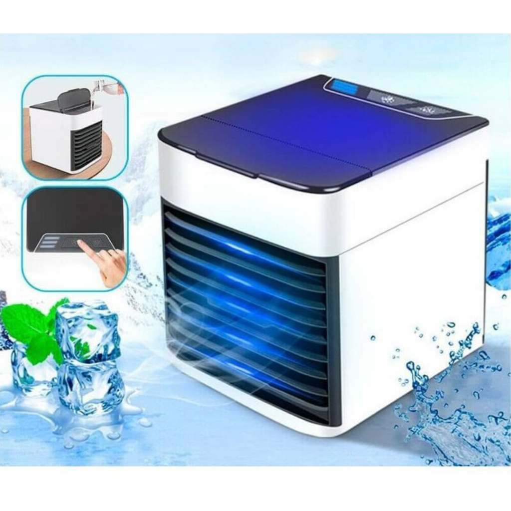 Climatizador 2 em1 Ar Portátil Umidificador Climatizador De Ar Frio Com Reservatório De Água Led USB