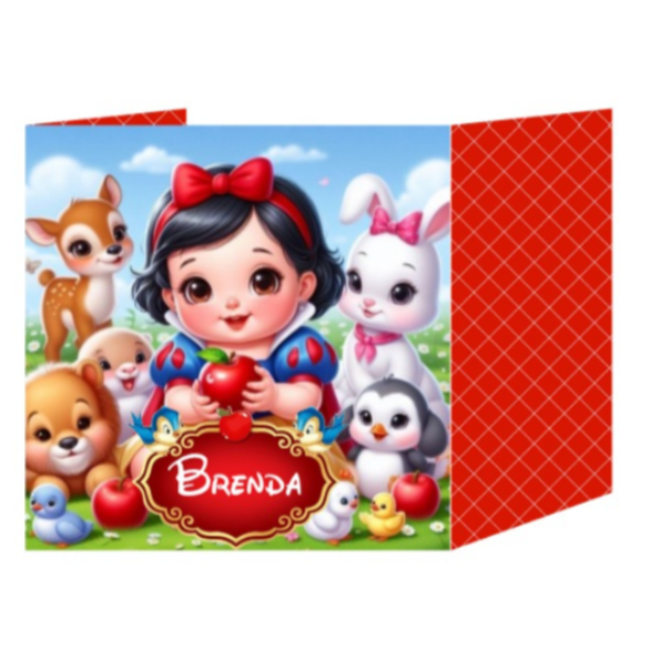 Sacola personalizada branca de neve (LEIA A DESCRIÇÃO)