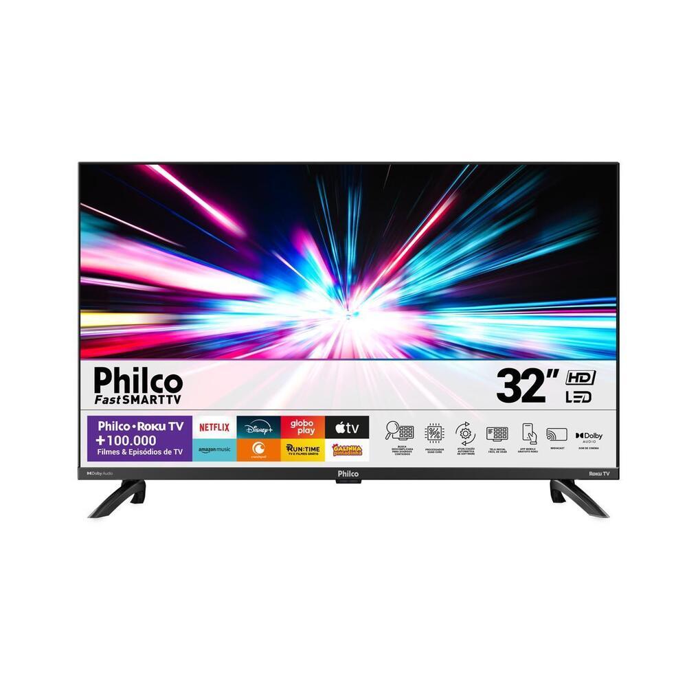 Smart TV 32'' Philco PTV32G7PR2CGB Roku TV LED Dolby Áudio - Home Appliances