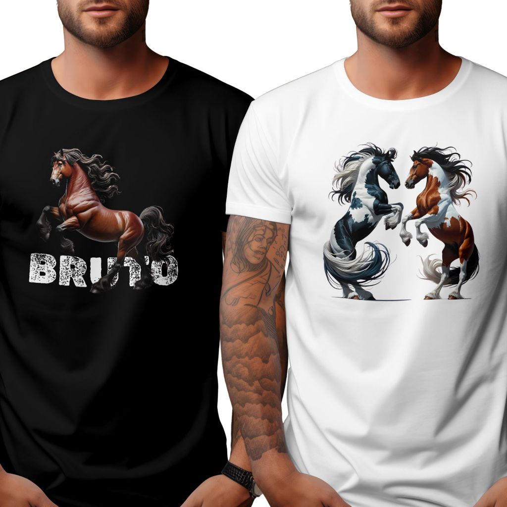 Kit Camiseta Masculina Country Moda Agro Cowboy Camisa Texas Boi Bravo Vaquejada Impacto Country