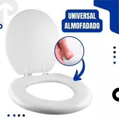 Assento Sanitário Almofadado PREMIUM Universal Tampa Privada Banheiro