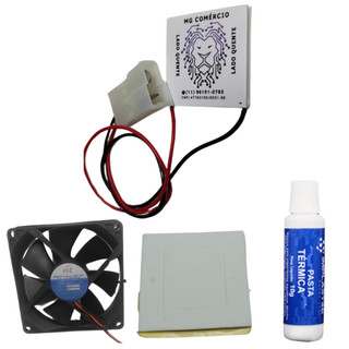 Pastilha Peltier Tec12706  Plug Latina Cooler Microventilador Fan Ventoinha 90mm 90x90 +Junta Isolamento +Pasta Termica