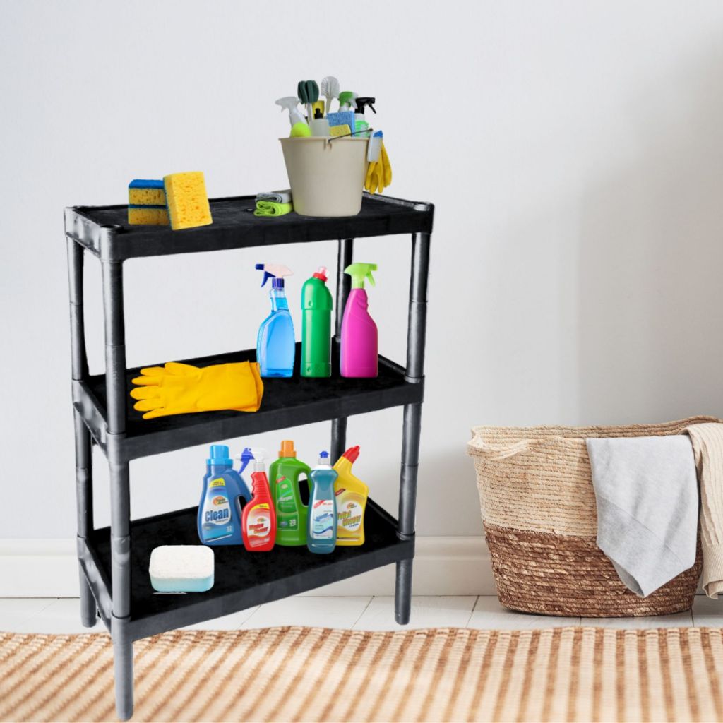 Multiuso Lavanderia de Plástico Prateleira Modular Organizadora