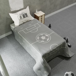Jogo De Cama Infantil 2 Peças Lençol e Fronha Kids Futebol