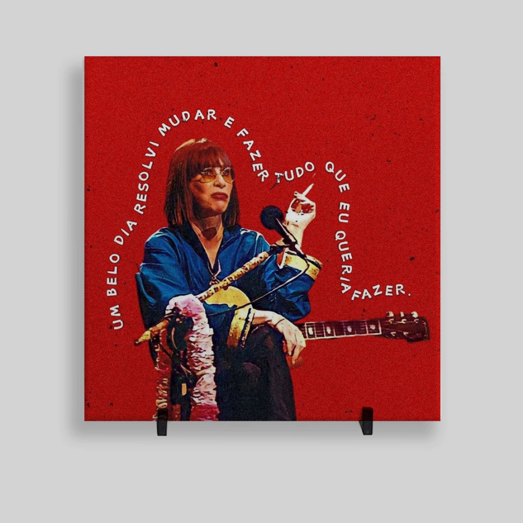 Azulejo Decorativo - Um belo dia resolvi mudar / Rita Lee em Oferta na Shopee
