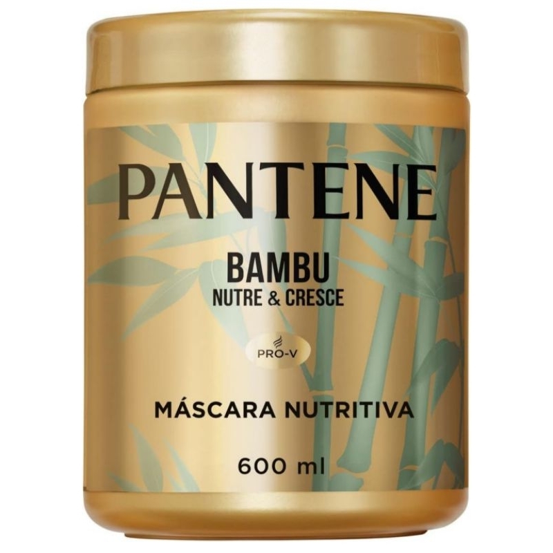 Pantene Máscara Nutritiva Bambu Nutre e Cresce, com Óleo Capilar de Rícino e Cafeína, Tratamento Capilar Reparador600 ml