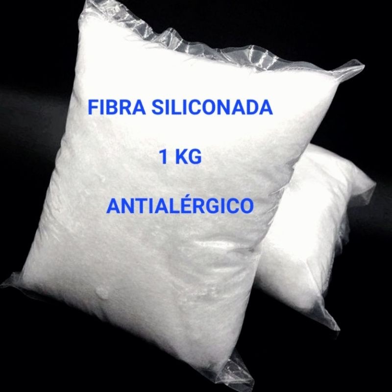1kg Enchimento Fibra Siliconada. Enchimento de Almofada. Plumante Silicone.