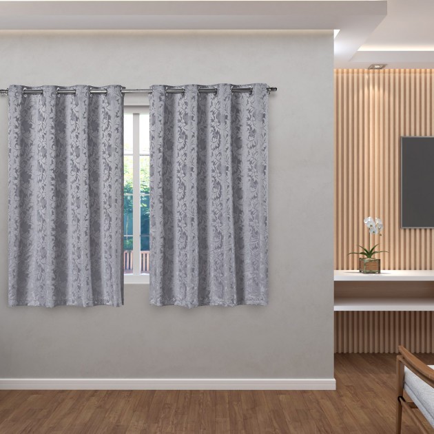 Cortina pequena Jacquard Luxo Para Sala Quarto e Escritório 2,00 X 1,40 SEMI-BLACKOUT ENVIO IMEDIATO em Oferta na Shopee