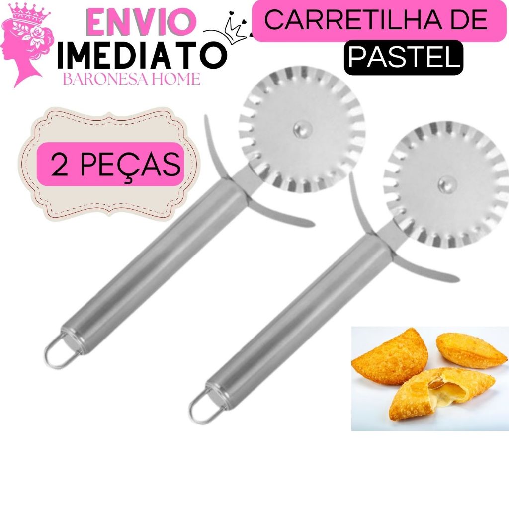 Carretilha Corta E Fecha Pastel Fechador De Massas Rolo de Pastel Carretilha de Pastel e Massas