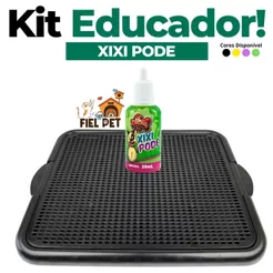 KIT Sanitário Tapete Higiênico Grande Para Cachorro + Educador Xixi Pode 30ml Cat Dog Pet Cães