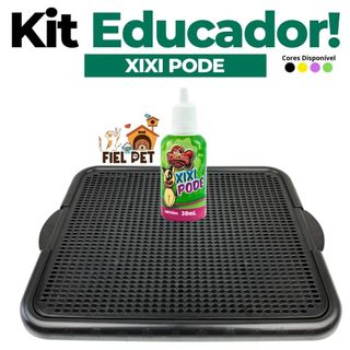 KIT Sanitário Tapete Higiênico Grande Para Cachorro + Educador Xixi Pode 30ml Cat Dog Pet…