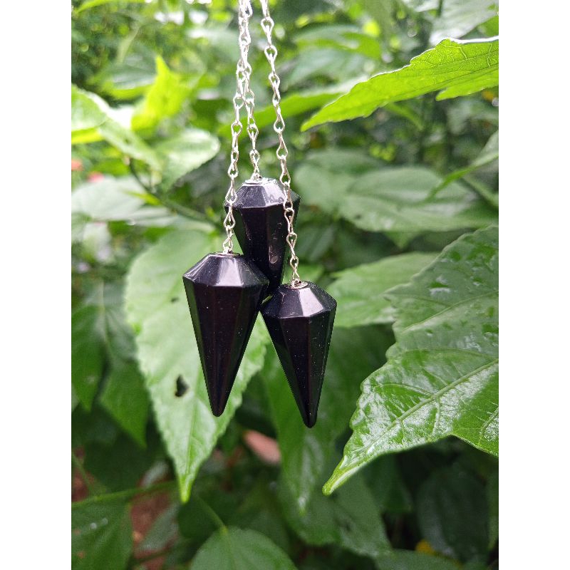 pêndulo radiestesia Reiki obsidiana