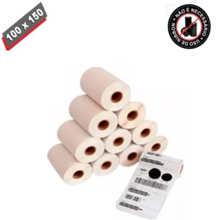 10 Rolos Etiqueta Térmica Atacado 10x15 100x150 De Qualidade em Oferta na Shopee