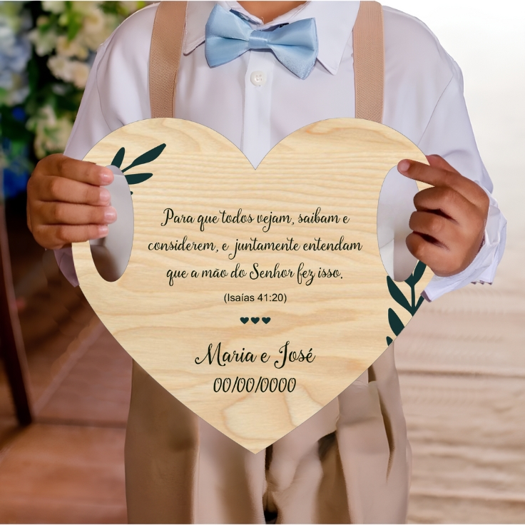 Porta Alianças Casamento Adesivada Noiva Entrada Igreja Personalizada