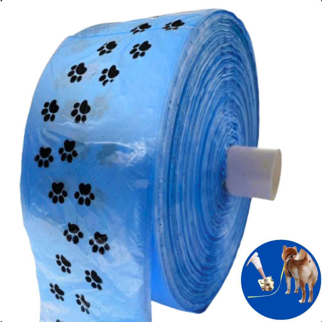 Kit Bobina Cata Caca c/ 3600 Saquinhos de Lixo Coco Pet Biodegradavel 28x30 Azul