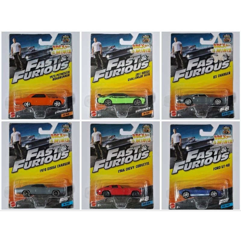VELOZES E FURIOSOS, MATTEL, PLYMOUTH, DODGE CHARGER, CORVETTE. FORD GT, ICE CHARGER