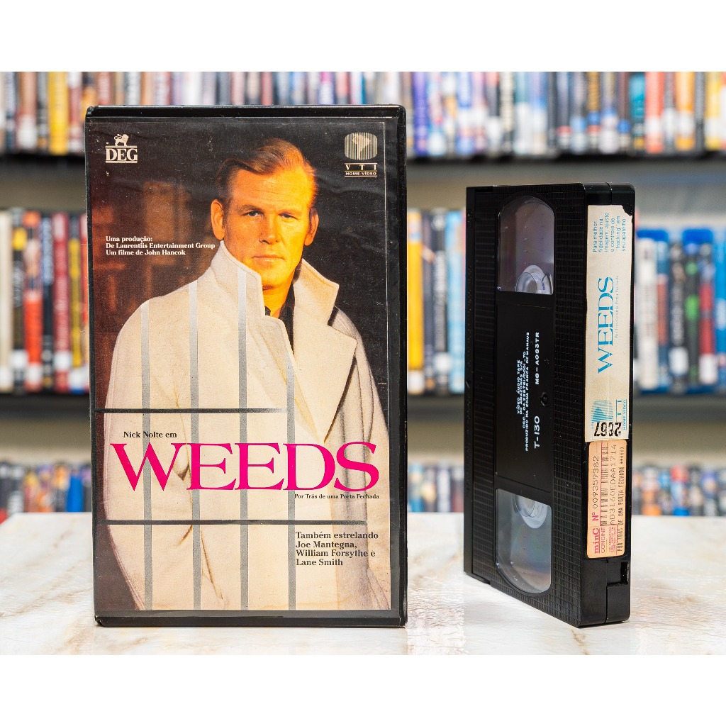 VHS WEEDS - Por Trás De Uma Porta Fechada - LEGENDADO - Nick Nolte - Original - Fita de Vídeo Filme - Raro