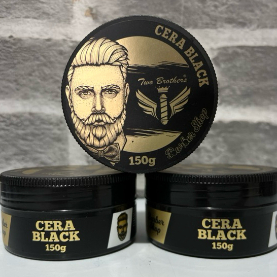 Kit Com 3 Pomadas/Cera Modeladora BLACK Para Cabelo Two Brothers 150G - ENVIO IMEDIATO