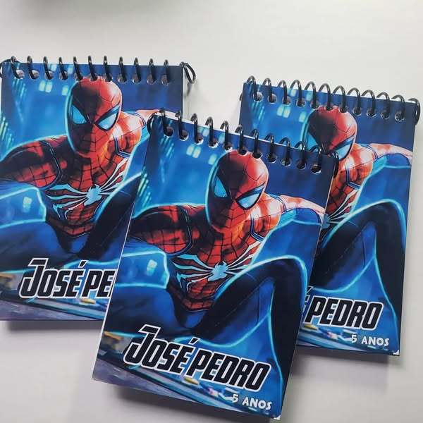 10 unid Bloquinho personalizado  10x7 Homem Aranha - lembrancinha aniversário /maternidade