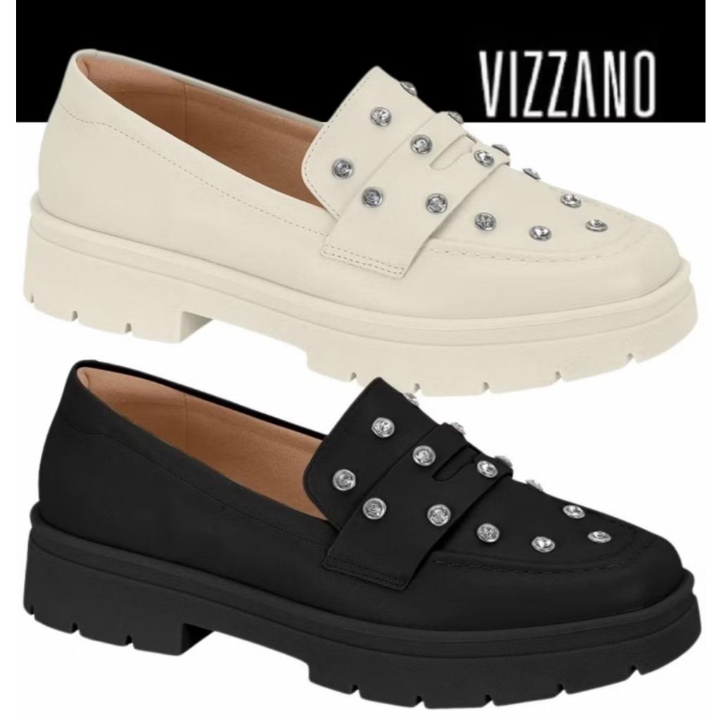 Vizzano Mocassim tratorado com detalhes em pedraria