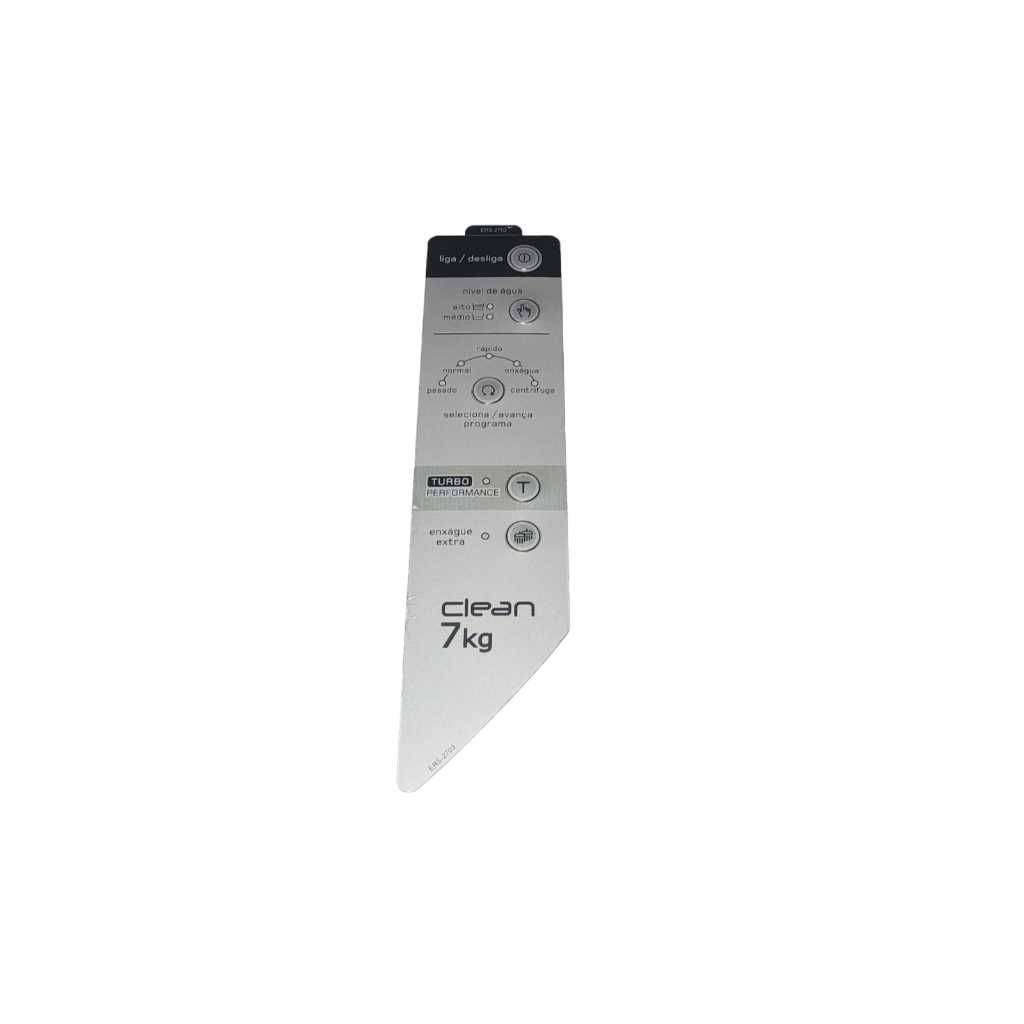 Adesivo Painel Decorativo Lavadora Brastemp Clean 7K BWC07A