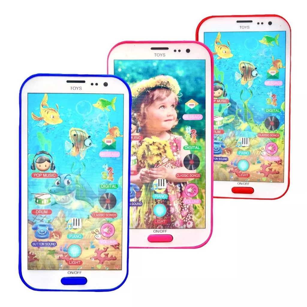 Brinquedo Celular Infantil Musical Sons Com imagem Smartphone Para Criança 3D