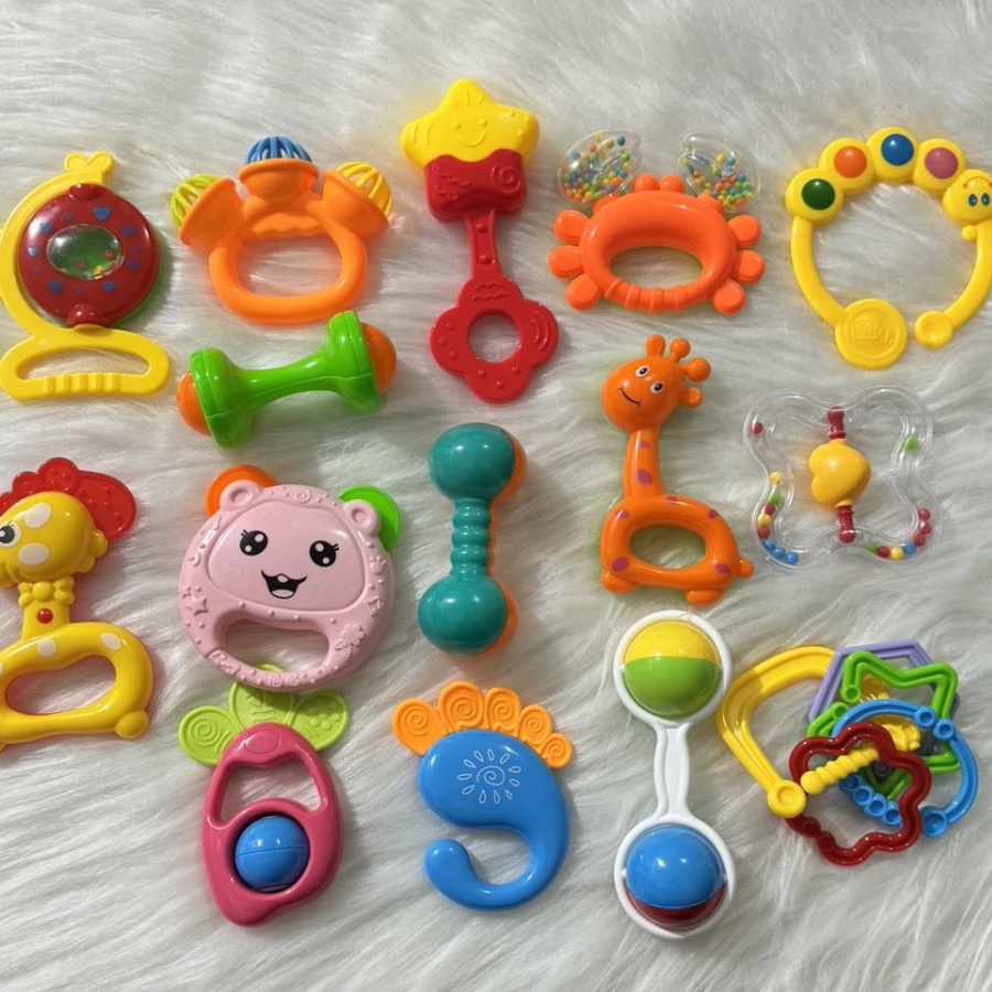 chocalho para bebê Kit Brinquedo Sensorial Musical Infantil peixe girafa Caranguejo