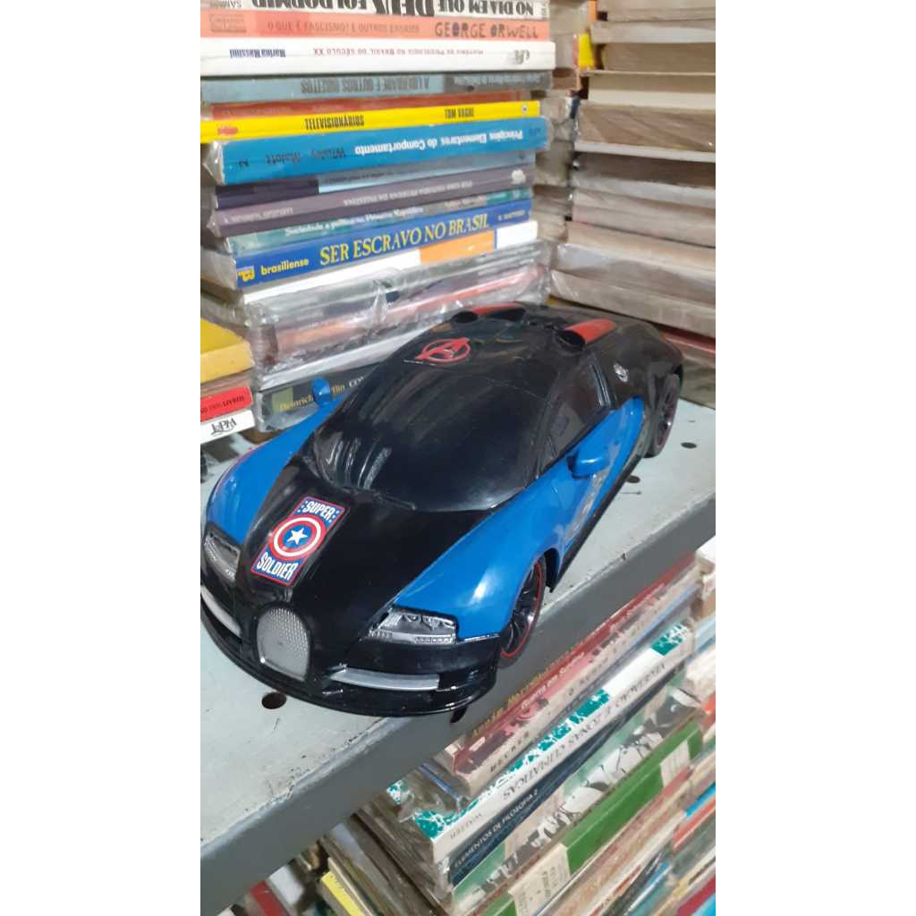 CARRINHO SOLDIER-RC7- CAPITÃO AMERICA- 28 X 12 X 7.5 - NO ESTADO-DECORAÇÃO OU COLECIONADORES-RARO
