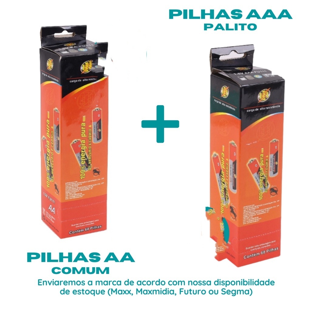Pilha AA Comum  AAA Palito Cuidado com a bateria relogio
