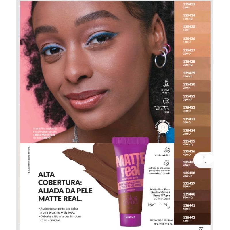 Base Real Mate Avon 25 e 20 ml