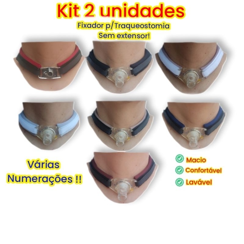 kit 2 un./Fita traqueostomia/Adulto/Tam 30CM a 41CM
