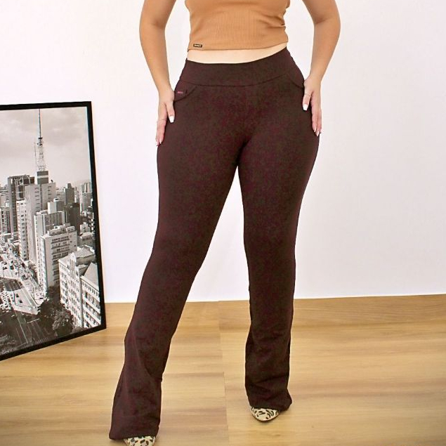 Calça Flare K2b PLUS SIZE Bailarina Super Confortavel Boca Larga Envio 24h em Oferta na Shopee
