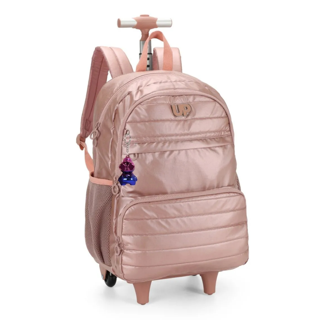 Mochila De Rodinhas Carrinho Escolar Crinkle Original Up4you - Cores