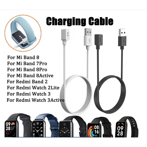 Cabo Carregador Para Xiaomi Mi Smart band 9 8 Pro 8Active Charger Adaptador USB Magnético Redmi 2 Relógio 4 3 Ativo