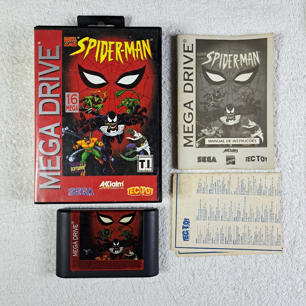 Spiderman Animated Series Mega Drive Completo Tectoy - Sega