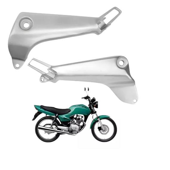 Par De Bacalhau Suporte Pedaleira Modelo Cg Titan 125 2000