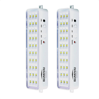 Kit 2 Luminárias de Emergência Blumenau 30 Leds Recarregável Bivolt em Oferta na Shopee
