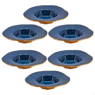 Kit 6 unidades PRATO RISOTO/MASSA cerâmica orgânica exclusivas restaurante lançamento alta qualidade em Oferta na Shopee