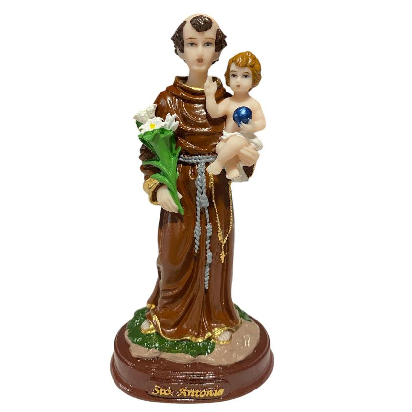 imagem de Santo Antonio em resina 15 cm santo católico