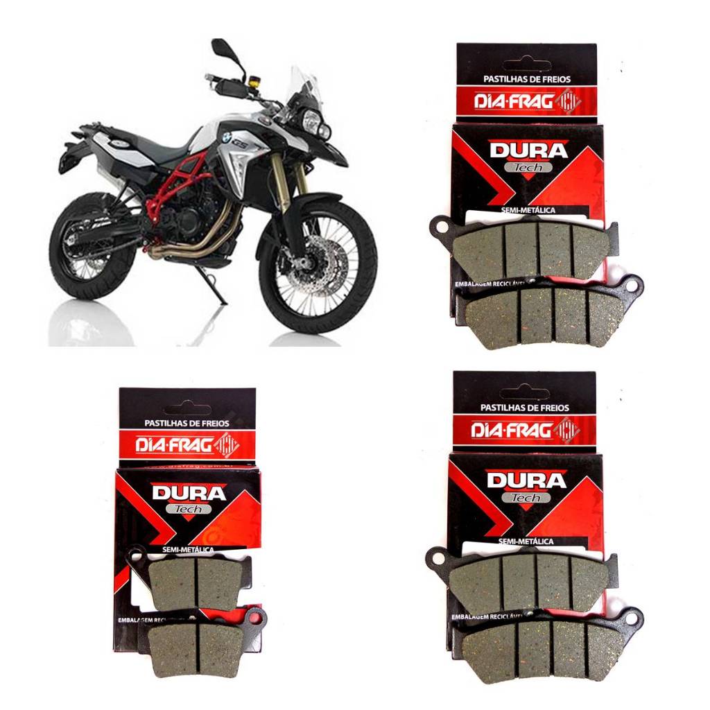 Pastilha De Freio Dianteiro E Traseiro Diafrag Semi BMW Moto F 700 GS F 750 GS  F 800 GS F 850 GS