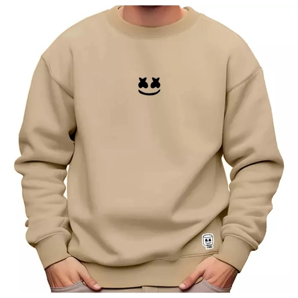 Moletom Careca Estampado Smach Blusa De Frio Algodão Flanelado Unissex