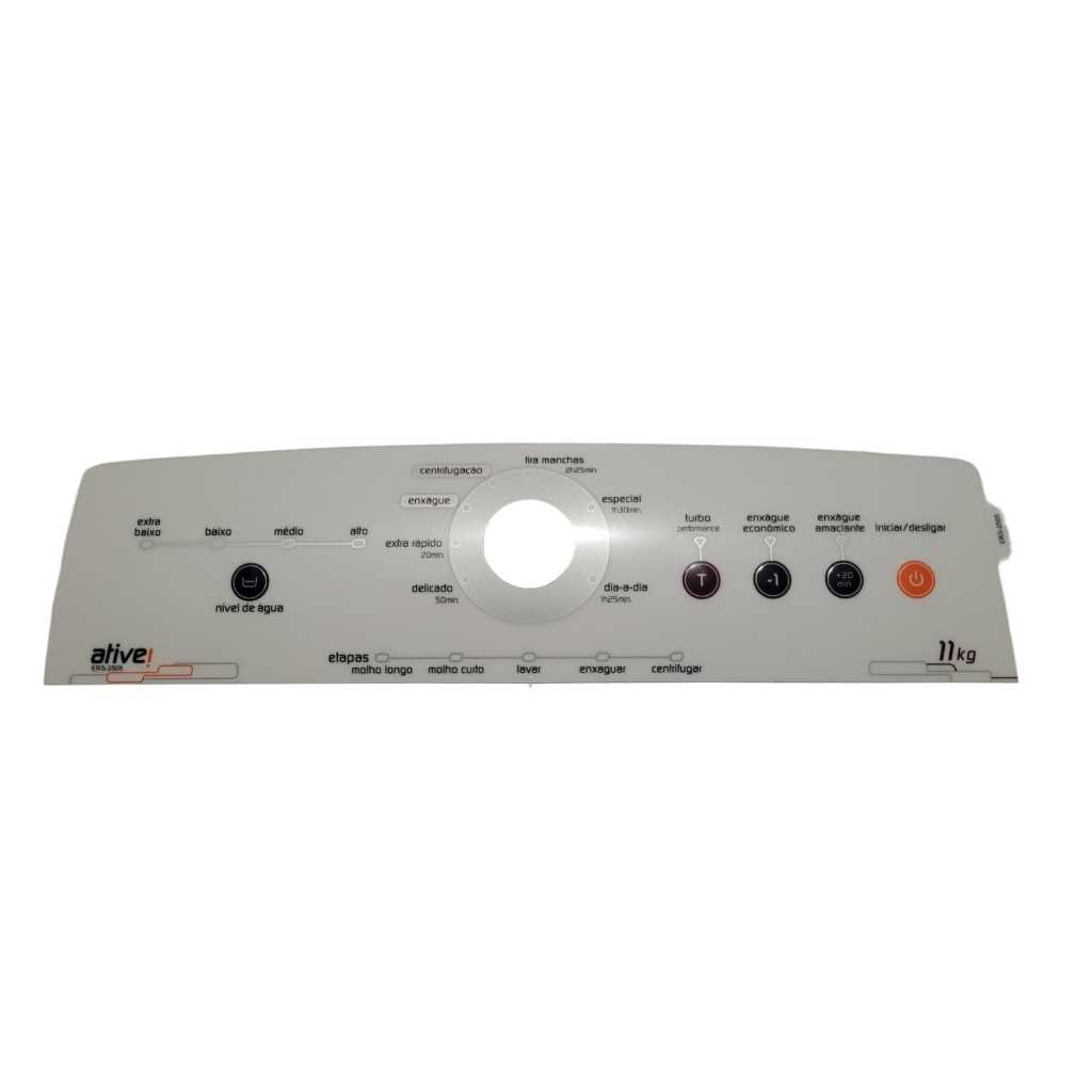 Adesivo Painel Decorativo Lavadora Brastemp Ative 11Kg ERS-2505 BWB11A