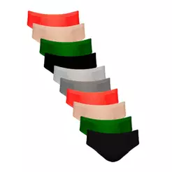 Kit 10 Cuecas Slip 100% Algodão C41 Masculino Adulto Sortidas