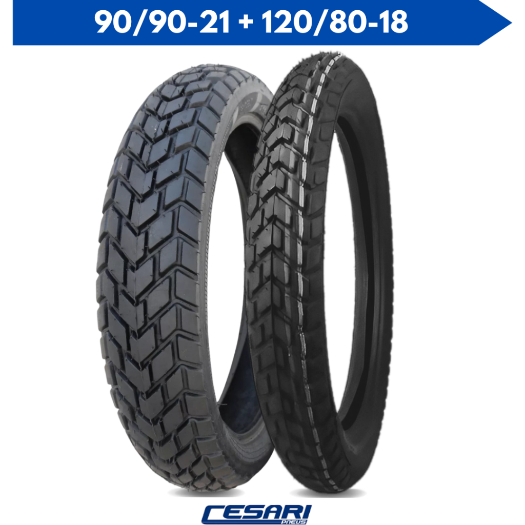 Par Pneu Xre 300 Tornado Lander 250 CB 400 CB 450 TDM 225 90/90-21 + 120/80-18 em Oferta na Shopee