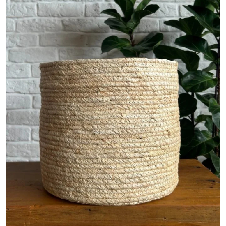 Cachepot Cesto Em Fibra Natural Mart em Oferta na Shopee