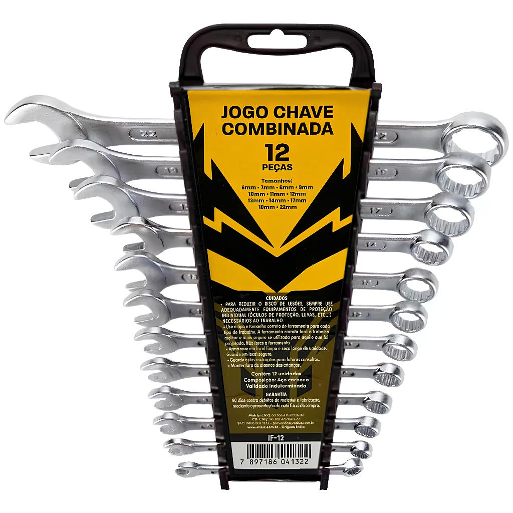 Jogo De Chave Combinada 6 A 22mm C/ 12 Peças If-12 em Oferta na Shopee