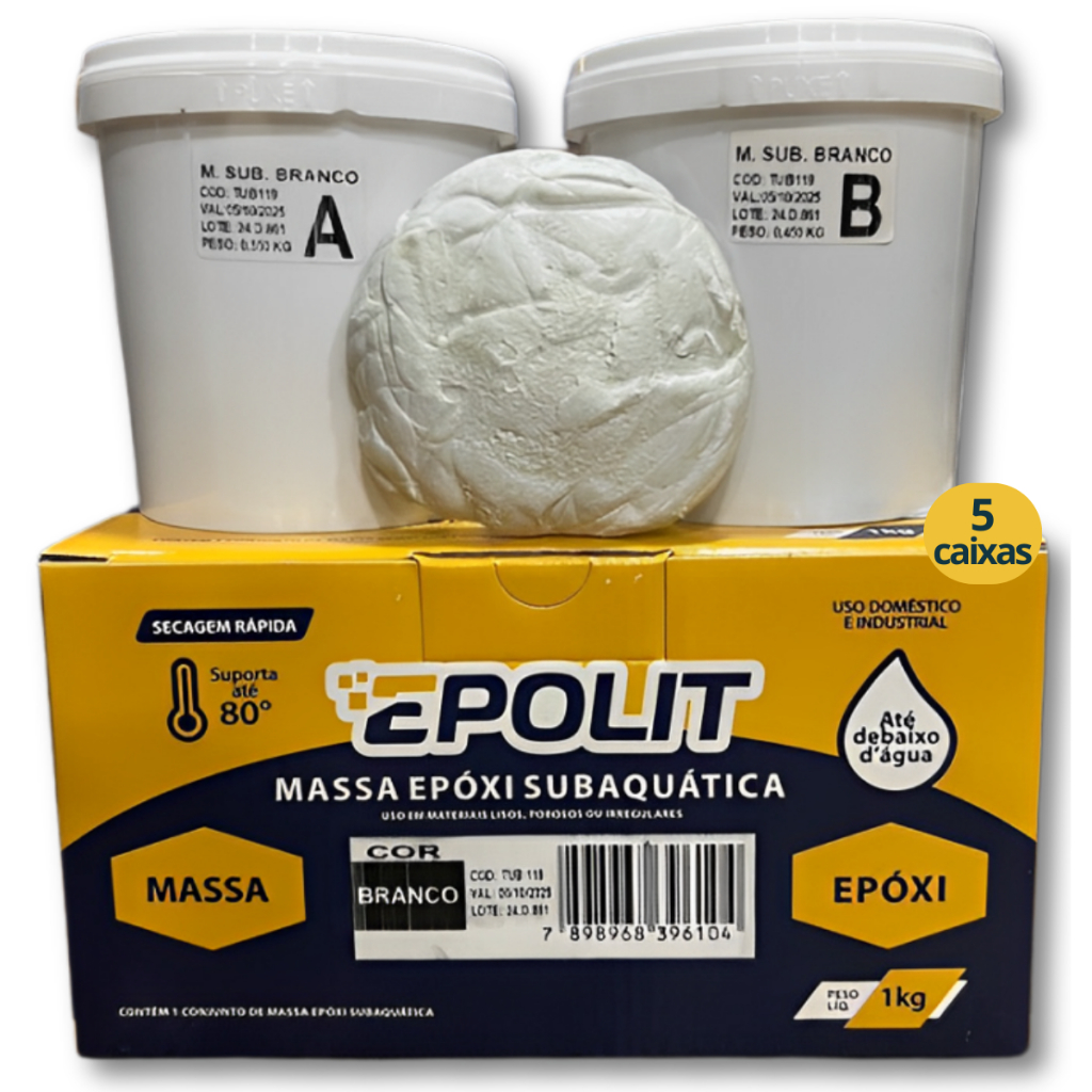 Massa Epoxi Epolit Tapa buraco e rachaduras em qualquer superficie 1kg