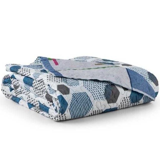 Cobre Leito Dupla Face Casal Padrão Estampado Sortido Dom