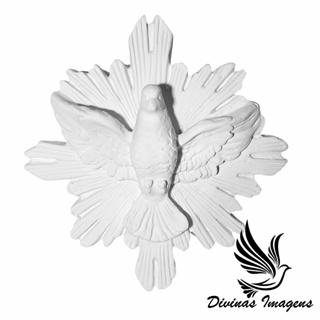 Imagem Divino Espírito Santo de Parede 15cm Gesso Cru Retocado para pintura personalizada em Oferta na Shopee