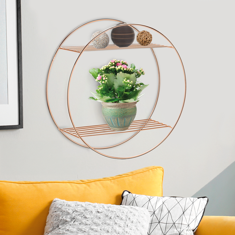 Prateleira Nicho Decorativa 40cm Varanda Gourmet Luxo Rosé Gold Premium Redonda em Oferta na Shopee